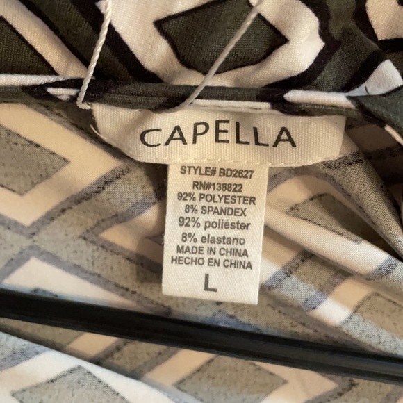 NWT Capella ladies size large fitted dress with geometric pattern - Picture 7 of 15